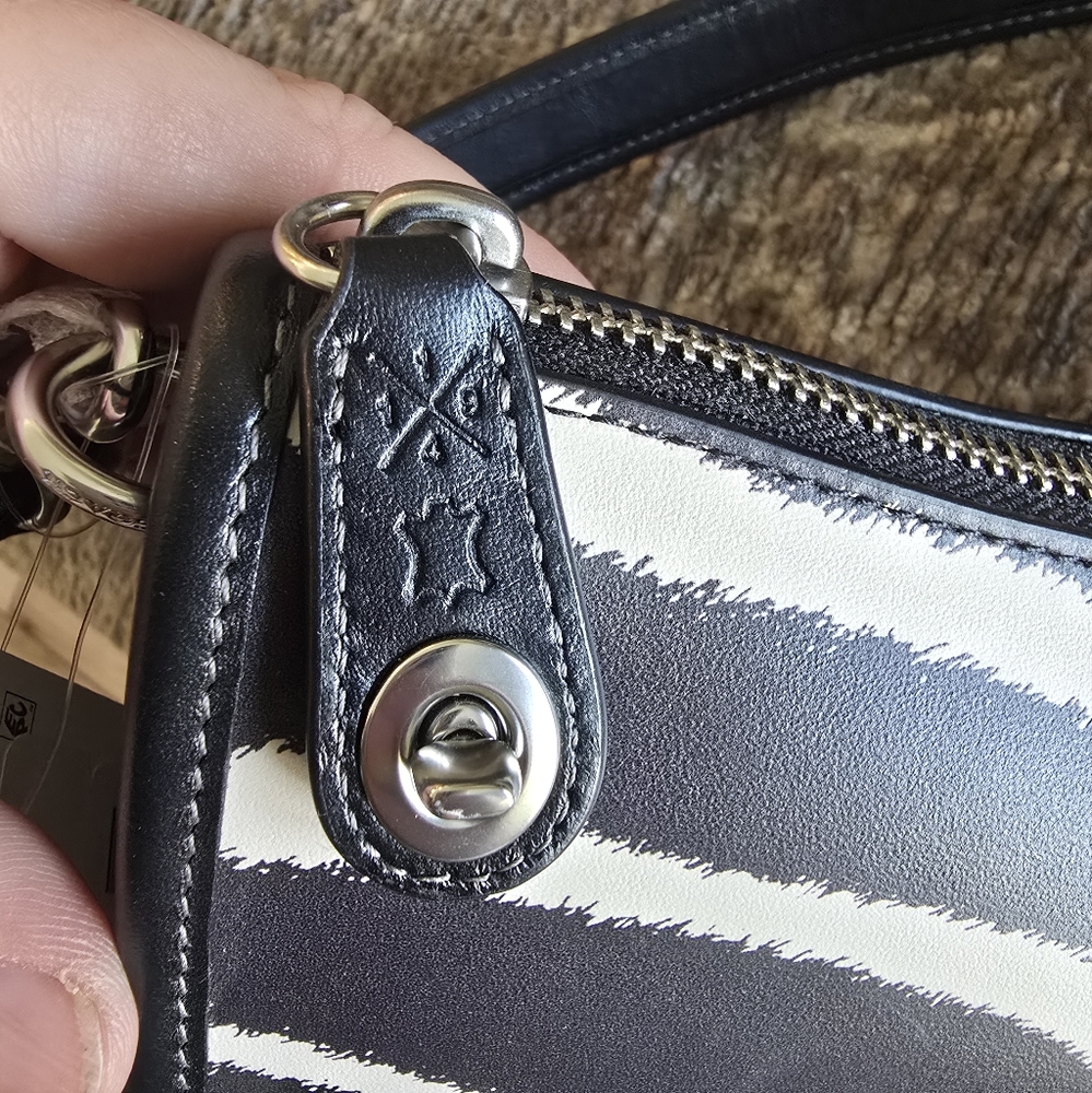 NWT COACH Swinger Zebra Animal Print Mini Bag 20 - Picture 12 of 13